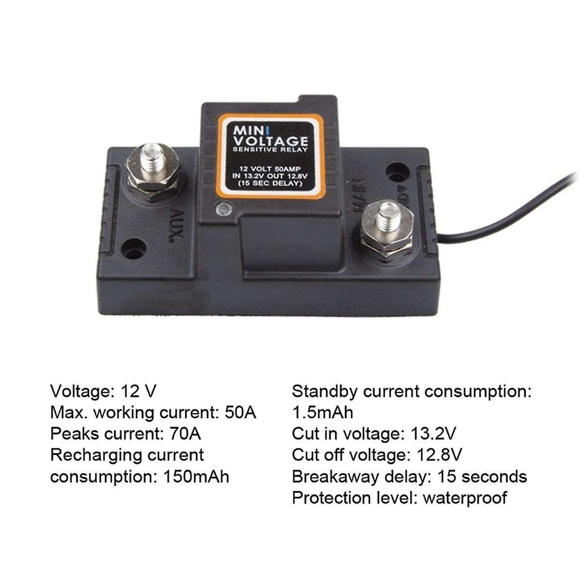 12V VSR Voltage Sensitive Relay Car Intelligent Dual Battery Controller Isolator Car Battery Relay f