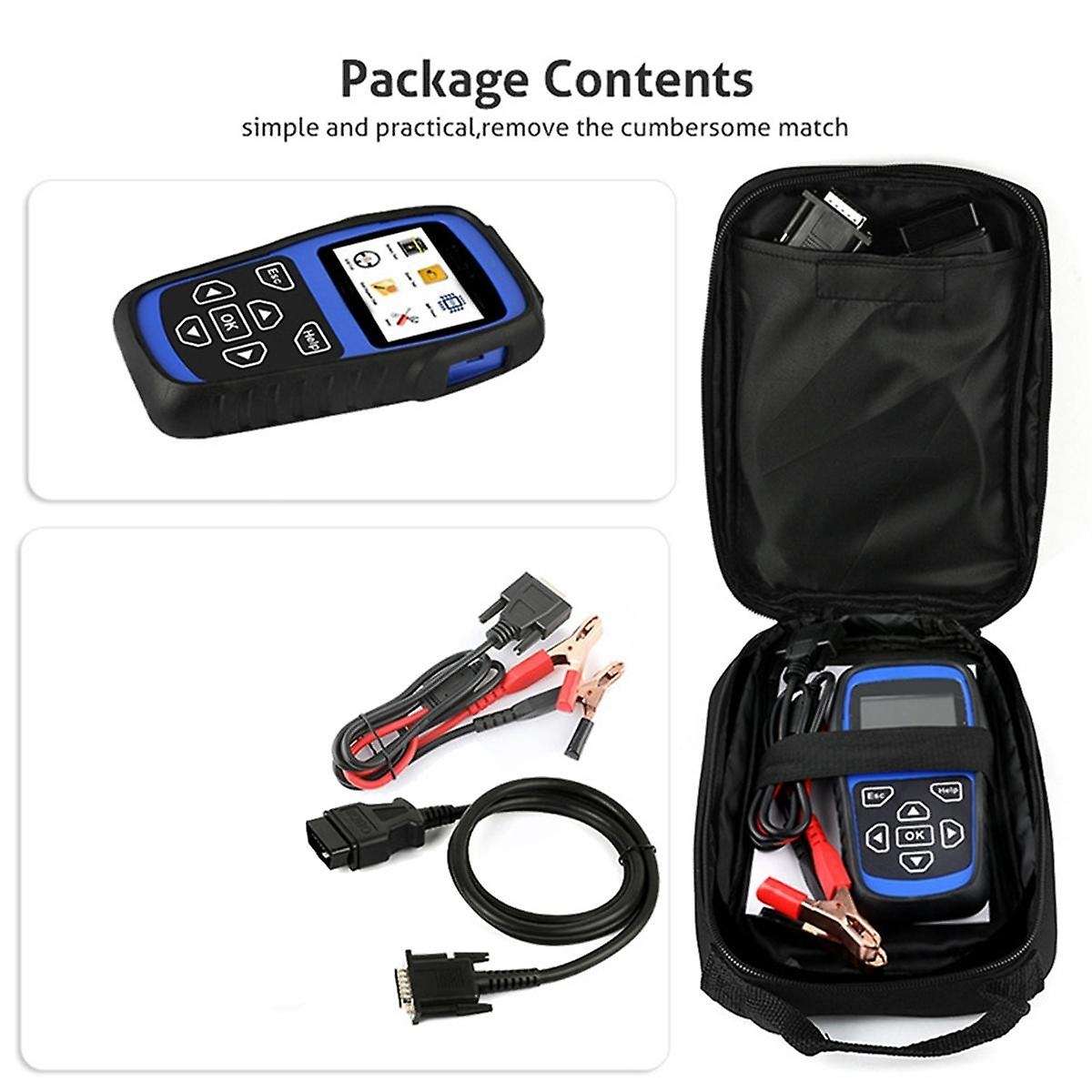 12V/24V Battery Tester Battery Registration BMS Reset Scanner 100-2000 for Car Heavy Duty Truck and