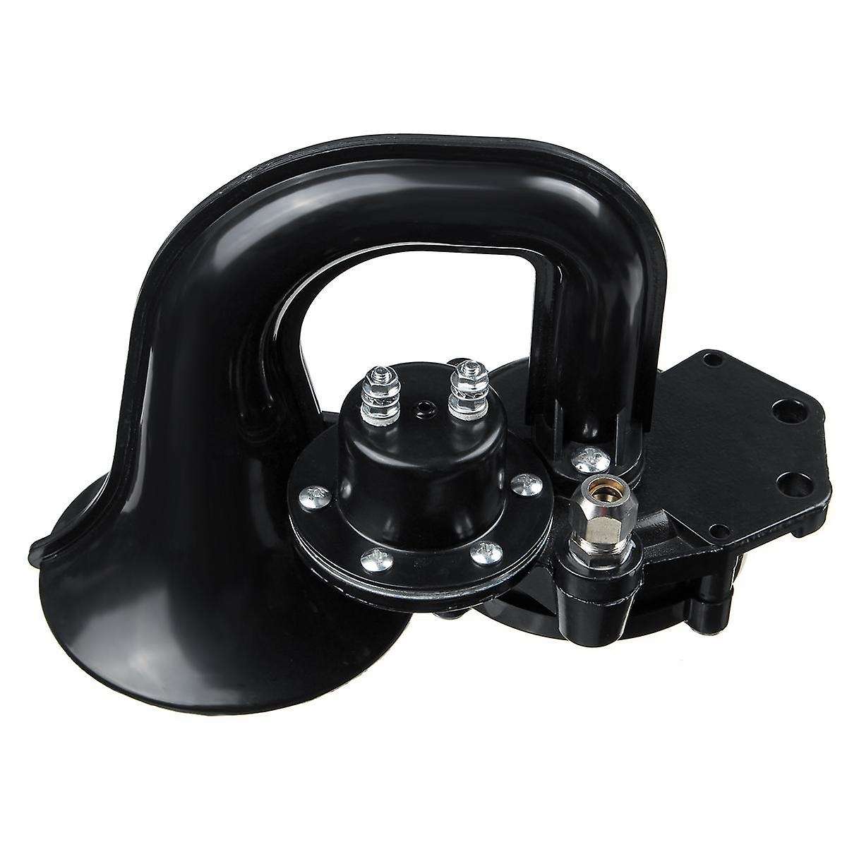 12V-24V Truck Air Horn Loud Trumpet Air Horn with Electric Valve Flat for Auto Car Vehicle Trucks Bu