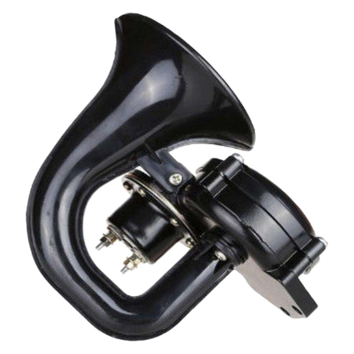 12V-24V Truck Air Horn Loud Trumpet Air Horn with Electric Valve Flat for Auto Car Vehicle Trucks Bu