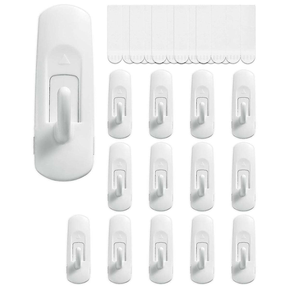 14 Hooks+20 Strips, Utility Hooks, Organize Damage-Free Hanging Hooks Heavy Duty Hooks ,No Tools Wal