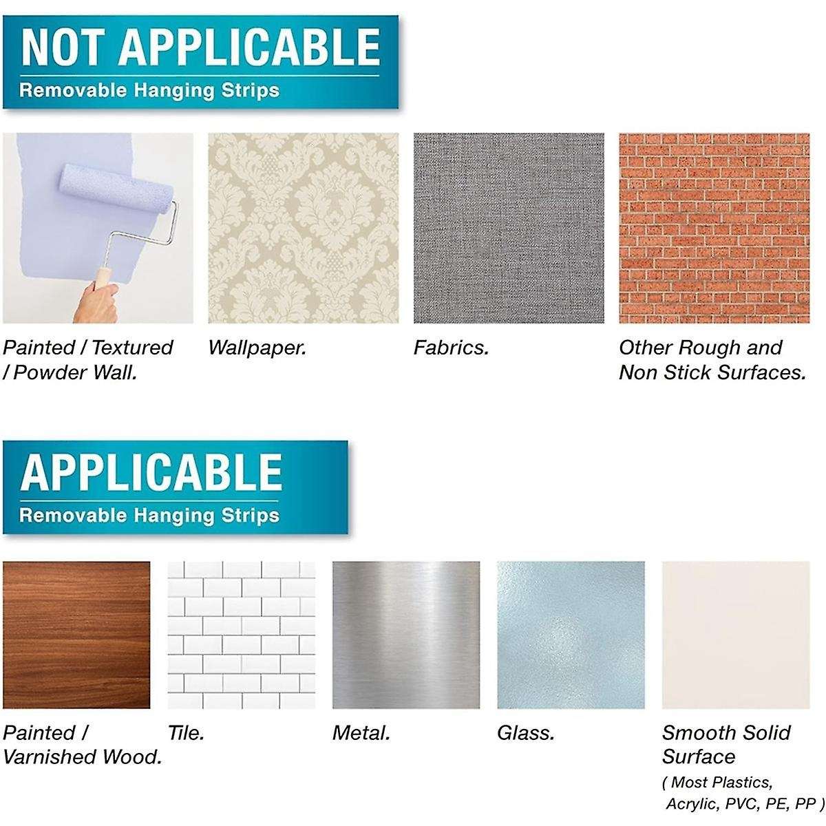 14 Hooks+20 Strips, Utility Hooks, Organize Damage-Free Hanging Hooks Heavy Duty Hooks ,No Tools Wal