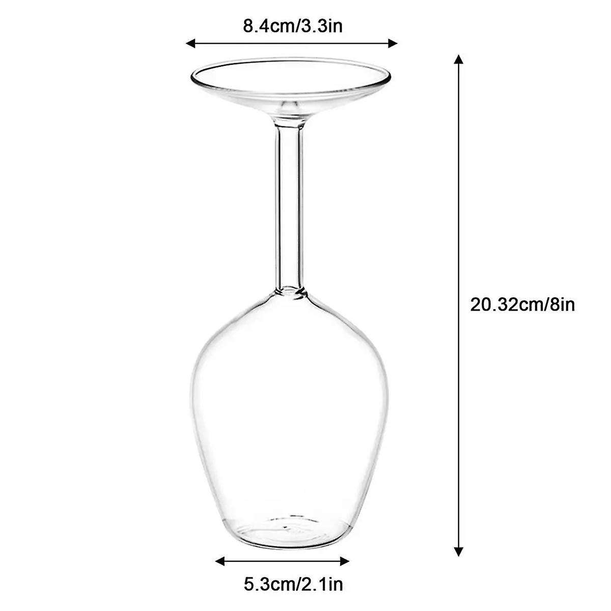 14Fl Oz Upside Down Cocktail Glass Upside Down Martini Glass Wine Glass Unique Fun Upside Down Wine