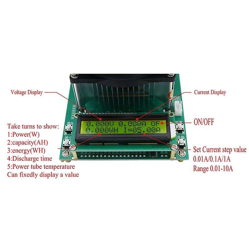 150W 60V 10A Battery Tester Discharge Capacity Tester Meter 12V 24V 48V