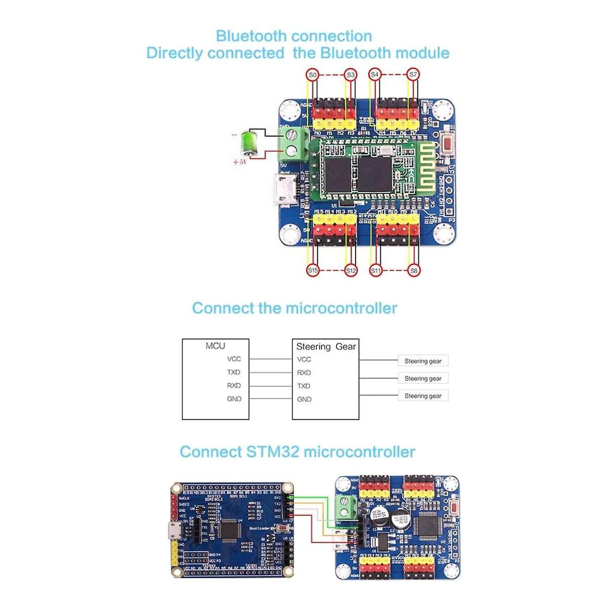 16 Channel PWM Servo Motor Driver Controller Board Module PCB Steering Gear for SG90 DIY Servo Shiel