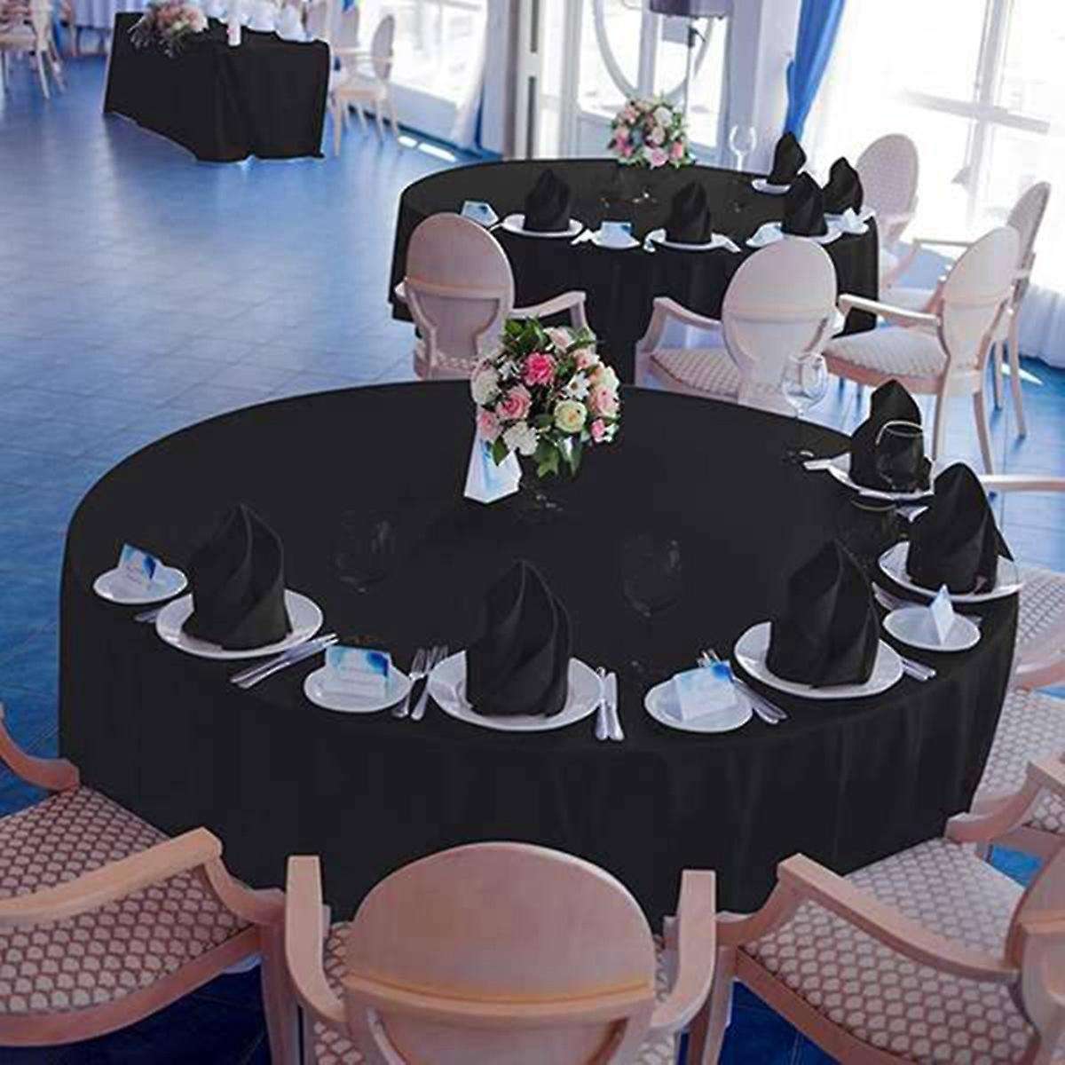 16 Pcs Satin Napkins, Shiny Silk Tablecloths, Soft and Smooth Fabric Doily,for Wedding Banquet ,bla