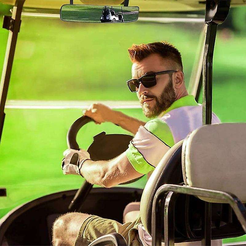 16.5 Inch Universal Wide Rear View Convex Golf Cart Mirror for EZ Go, Club Car, ,180 Degree Extra Wi