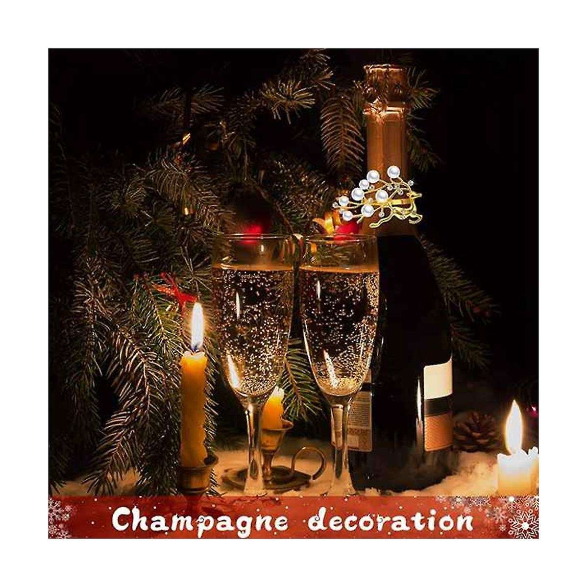 16pcs Napkin Rings Diamond Deer Napkin Ring Crystal Xmas Rhinestone Cloud Napkin for Xmas, Wedding