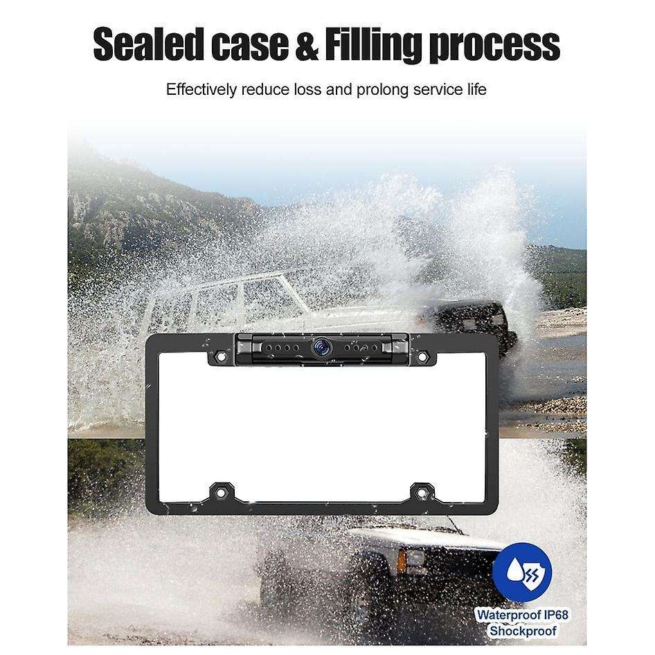 170 Degree Car License Plate Backup Camera WiFi Wireless Rear View Cam for Android IOS