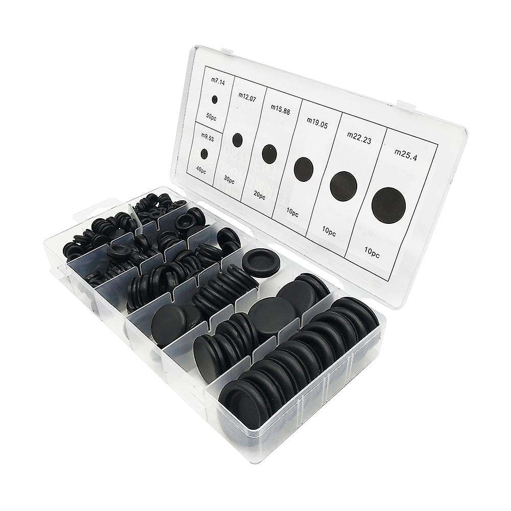 170Pcs Rubber Grommet Kit Firewall Hole Plug Set Electrical Wire Gasket Kit for Valve Water Pipe Too
