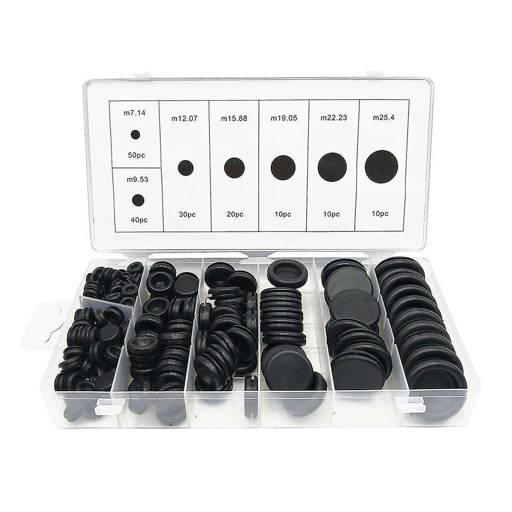 170Pcs Rubber Grommet Kit Firewall Hole Plug Set Electrical Wire Gasket Kit for Valve Water Pipe Too