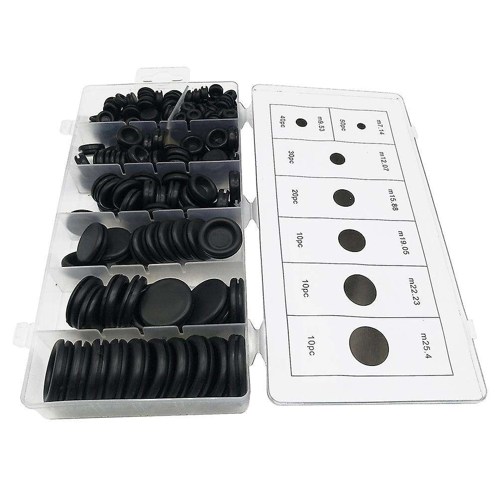 170Pcs Rubber Grommet Kit Firewall Hole Plug Set Electrical Wire Gasket Kit for Valve Water Pipe Too