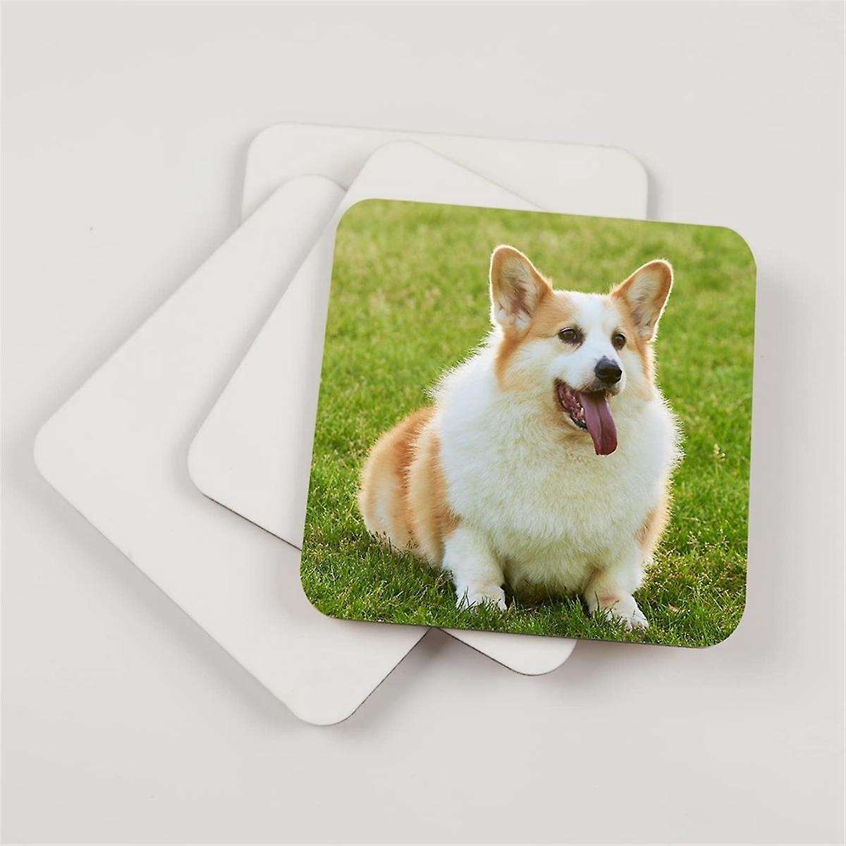 18Pcs Sublimation Square Coaster Blanks Bulk MDF Blanks Hardboard Cork Coasters Blank MDF Cork Coast