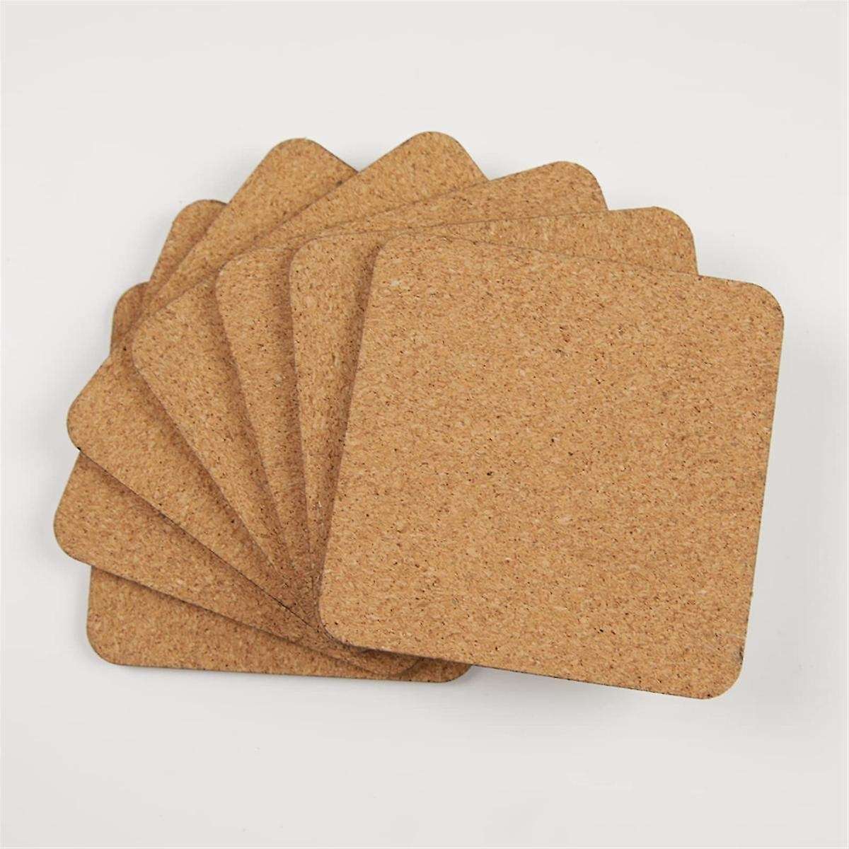 18Pcs Sublimation Square Coaster Blanks Bulk MDF Blanks Hardboard Cork Coasters Blank MDF Cork Coast