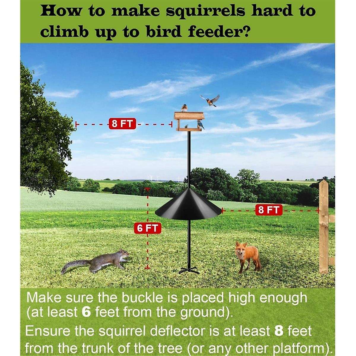 19in Loose Rat Guard for Bird Feeder Pole,outer Pole Mount Plug Bird Feeder Protective Cover,for Out