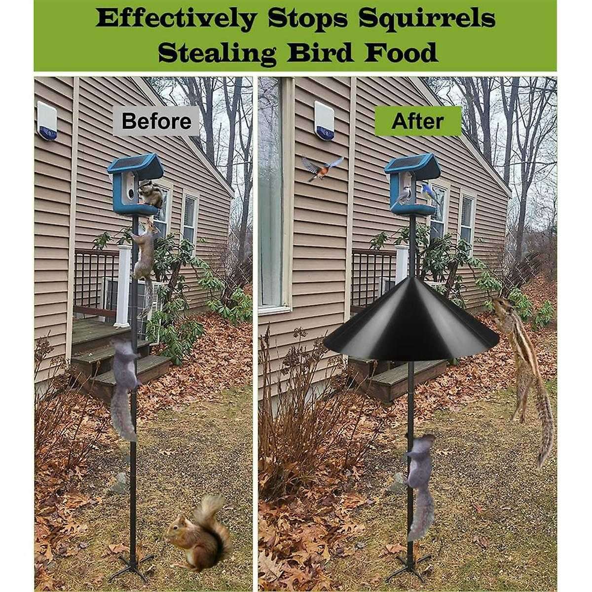 19in Loose Rat Guard for Bird Feeder Pole,outer Pole Mount Plug Bird Feeder Protective Cover,for Out