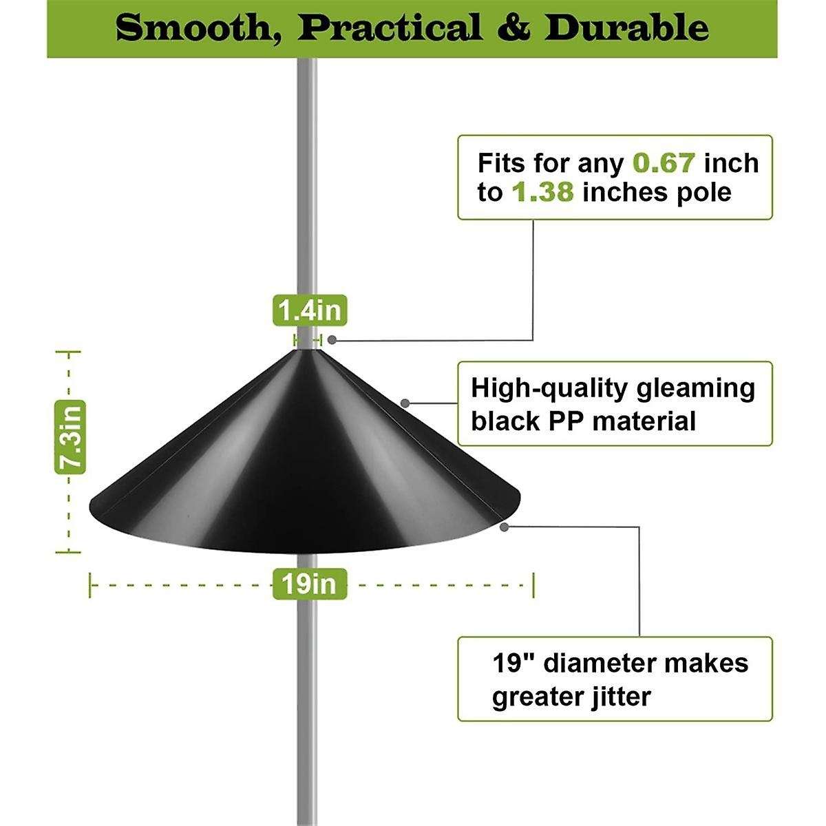 19in Loose Rat Guard for Bird Feeder Pole,outer Pole Mount Plug Bird Feeder Protective Cover,for Out