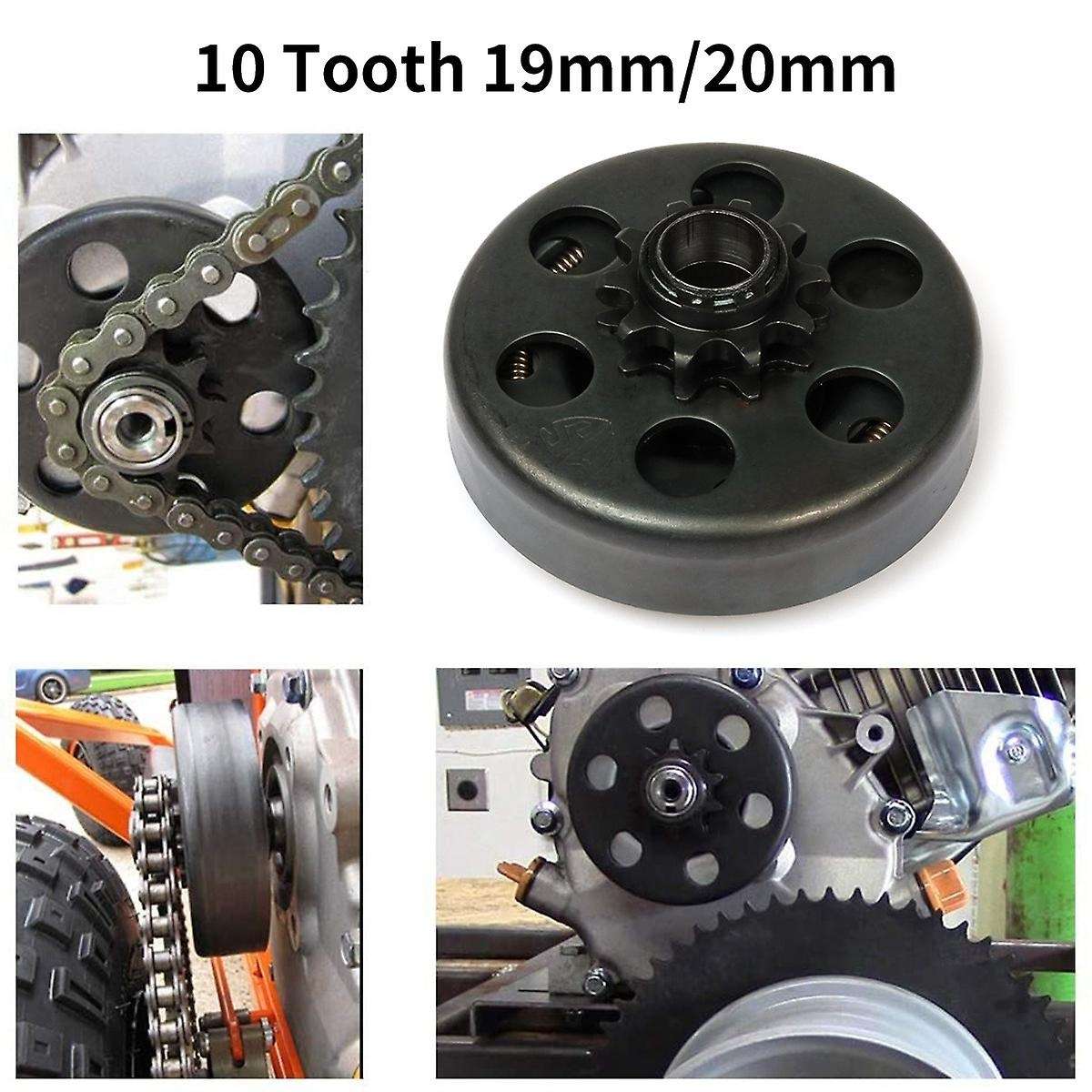 19mm GO Kart Fun Centrifugal Automatic Clutch 3/4 Inch 10 Tooth Chain for Karting 168,152 Minibike E