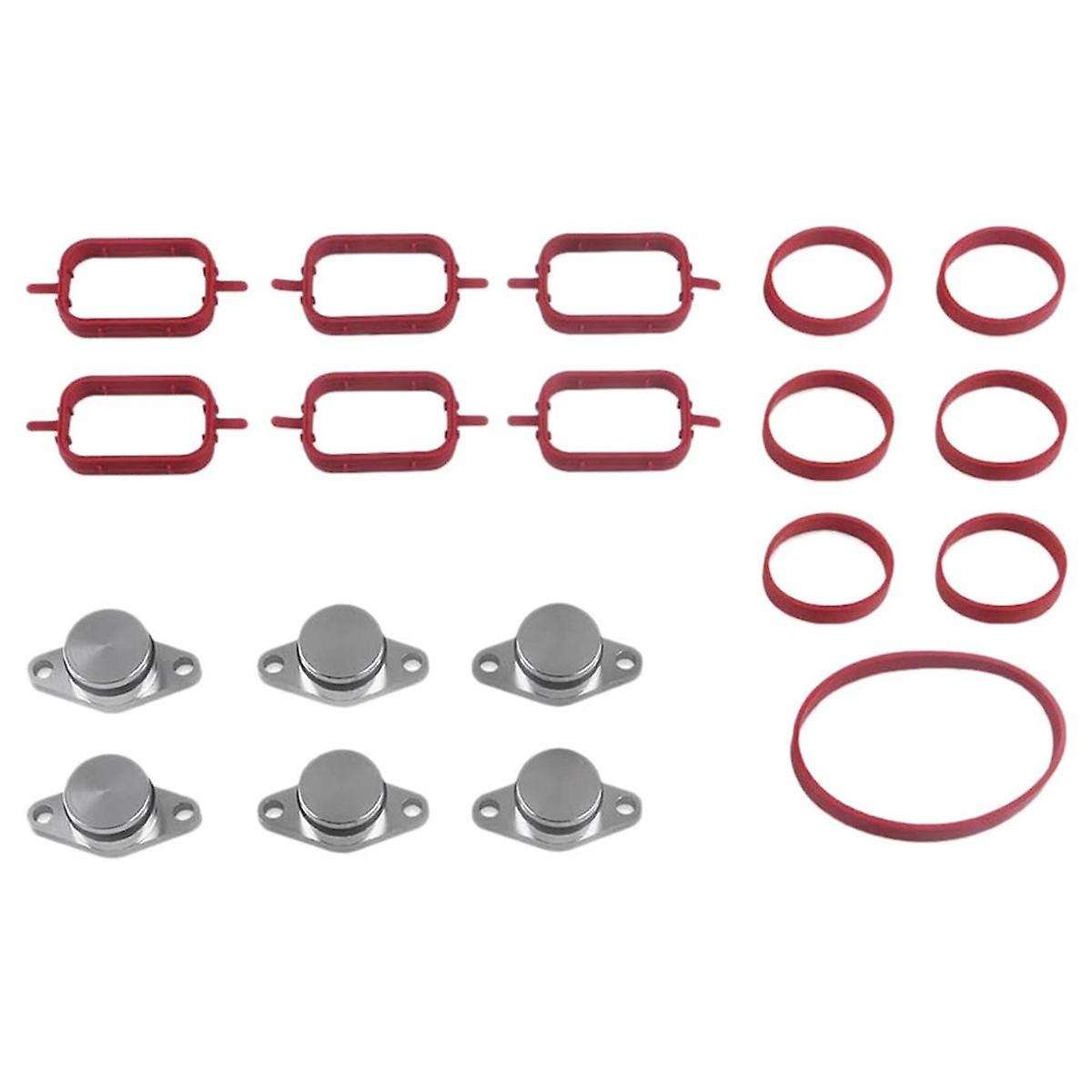 19PCS Car Intake Manifold Blind Plugs&Gasket Kit 11612246945 for 525D 530D 535D X3 X5 X6 M47 M57N 1