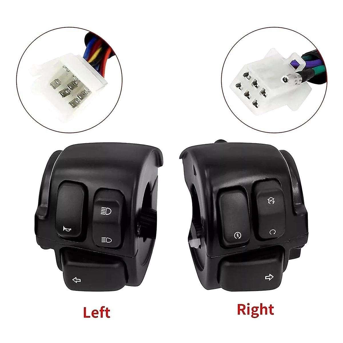 1inch Handlebar Control Switch + Wiring Harness for Dyna FXDF FXDWG Softail