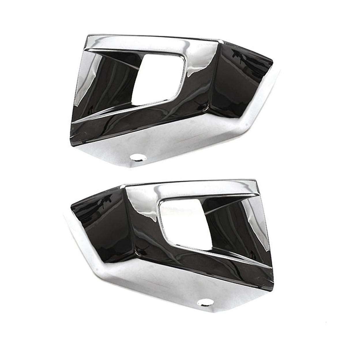1pair Car Front Bumper Corner Cover Trim Abs Chrome for H3 H3t 2006-2010 Grill Racing End Cap Decor