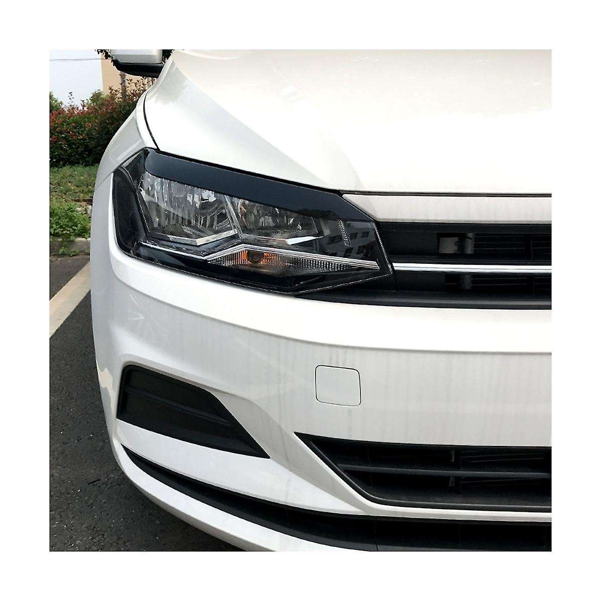 1pair Car Front Headlight Eyebrows Eye Cover Trim Sticker for 2019-2023 Molding Lamp Eyelids Strips