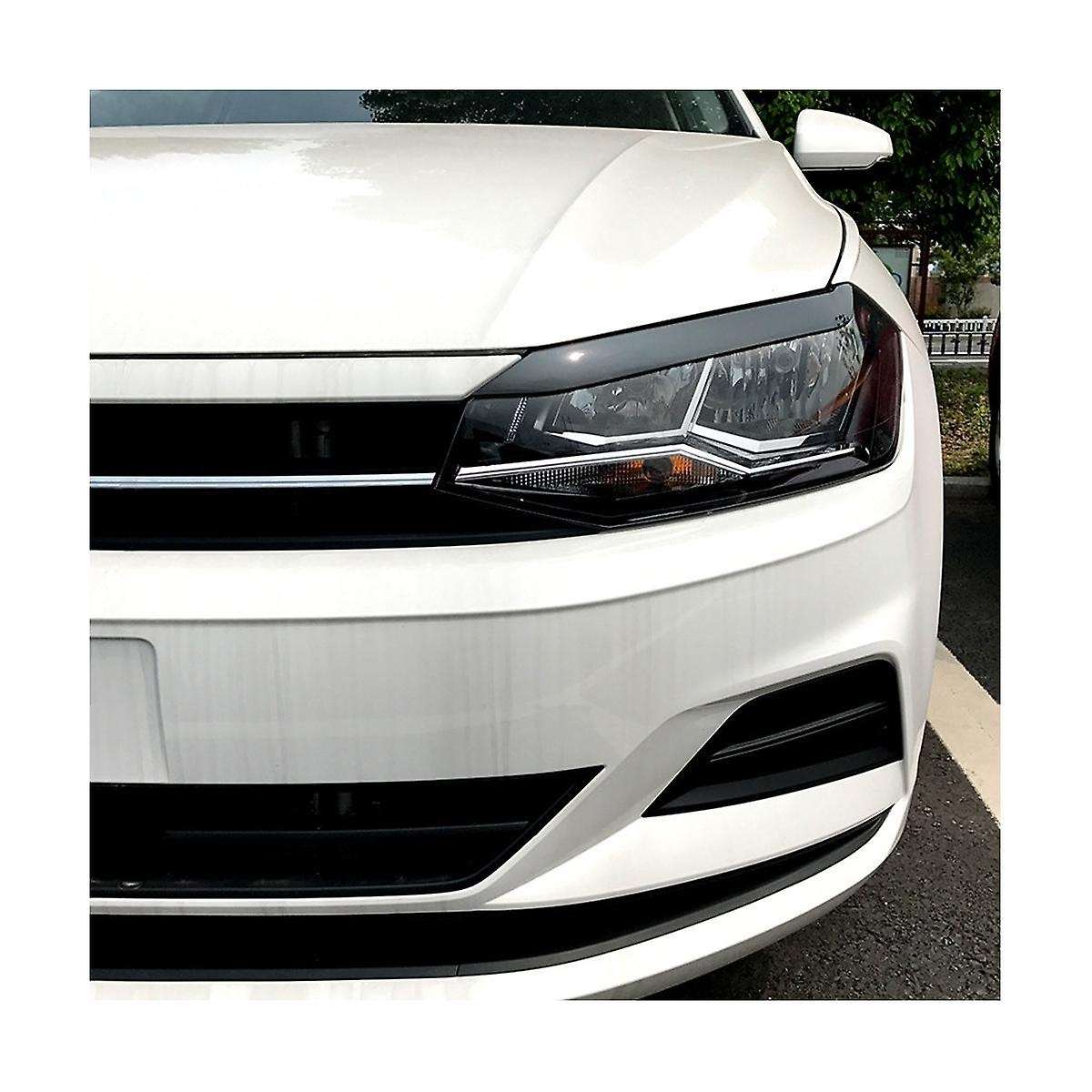 1pair Car Front Headlight Eyebrows Eye Cover Trim Sticker for 2019-2023 Molding Lamp Eyelids Strips