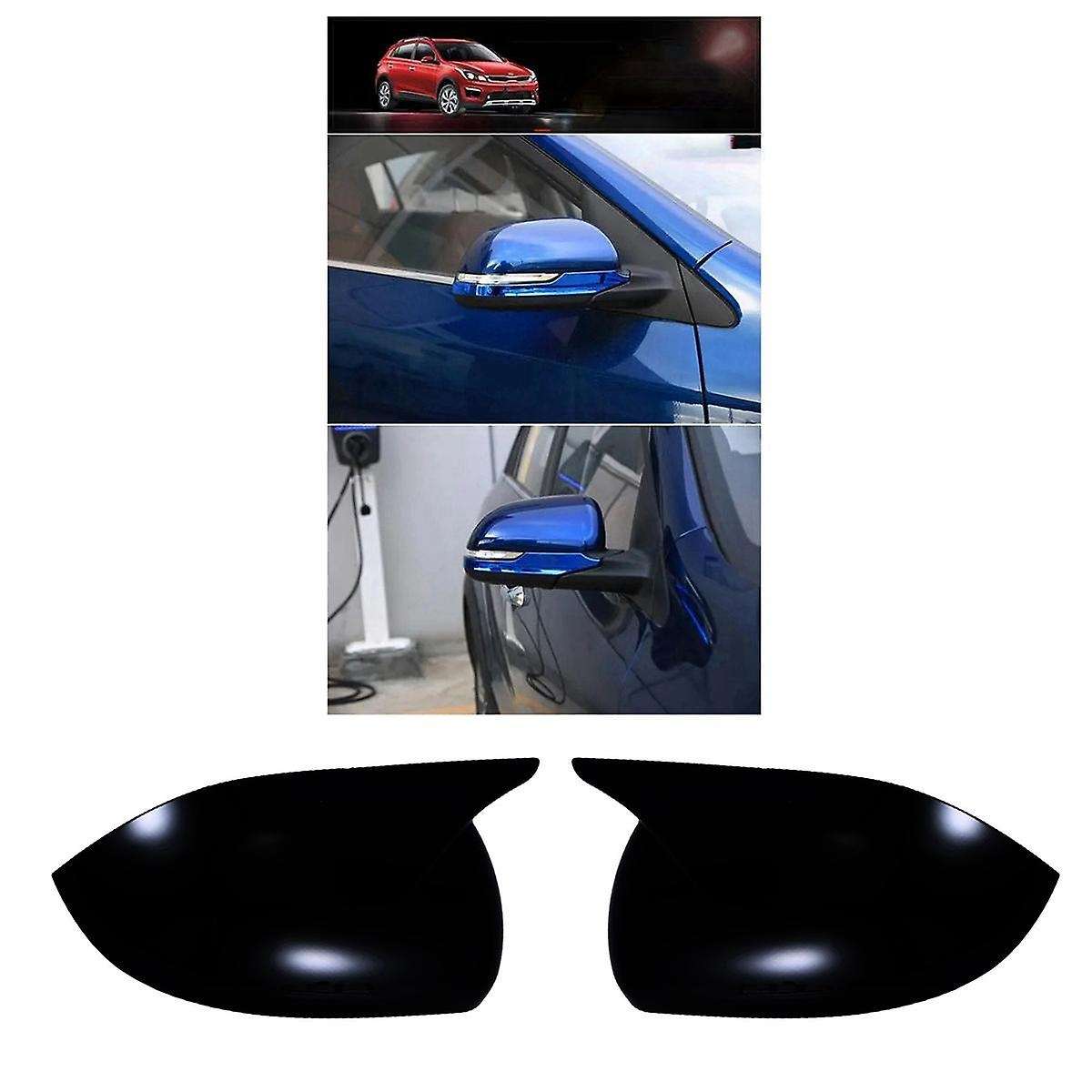 1Pair Car Rearview Mirror Cover for K2 KX 2017-2023 Ox Horn Side Mirror Shell Reverse Caps Trim Glo