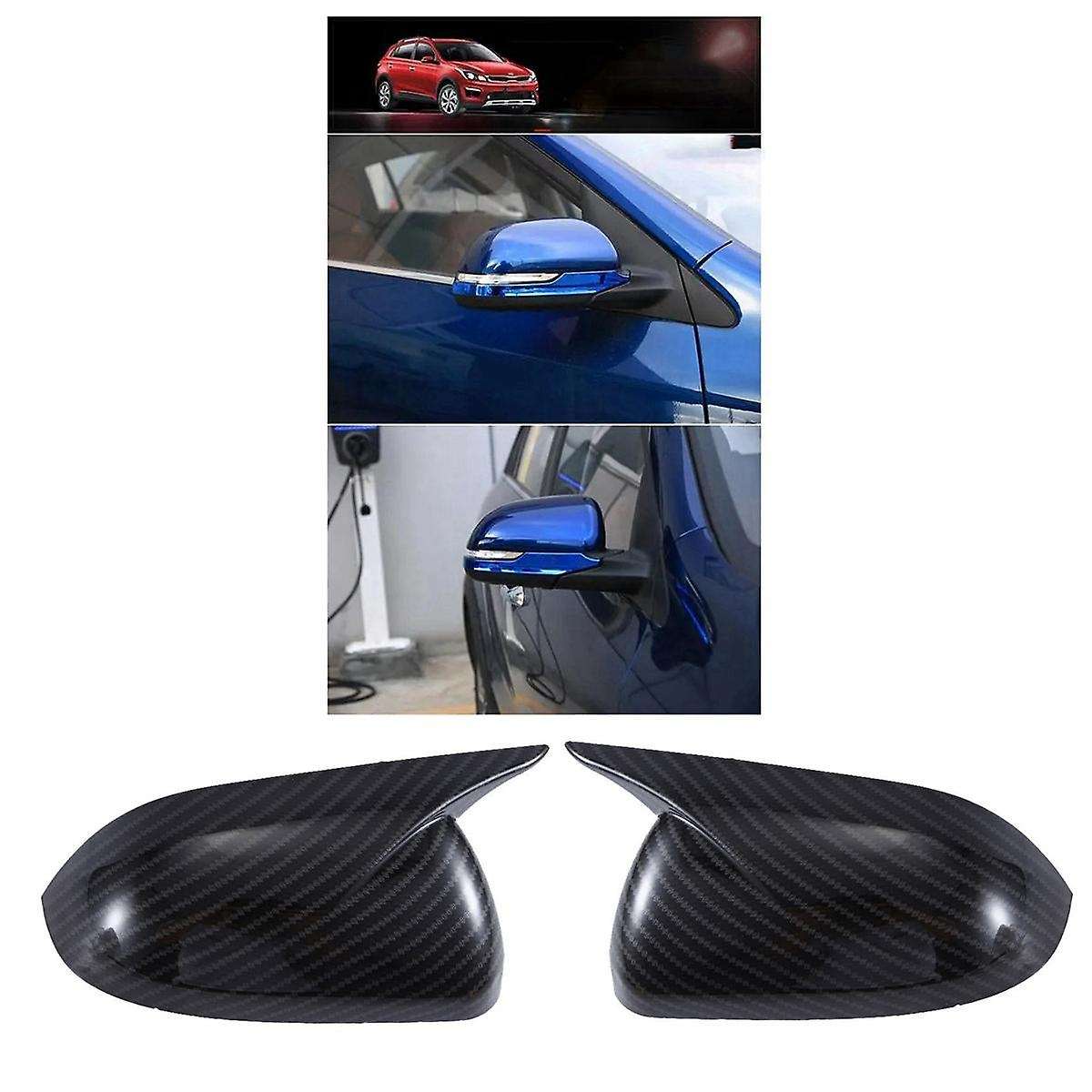 1Pair Car Rearview Mirror Cover for K2 KX 2017-2023 Ox Horn Side Mirror Shell Reverse Caps Trim Car