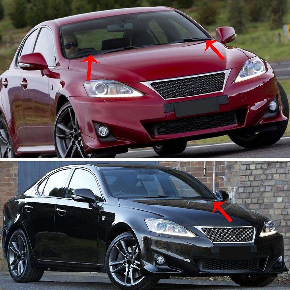 1pair Car Windshield Pillar Molding with Clips Kit for Is F Is200d Is250 Is300 Is350 06-13 Outer Pr