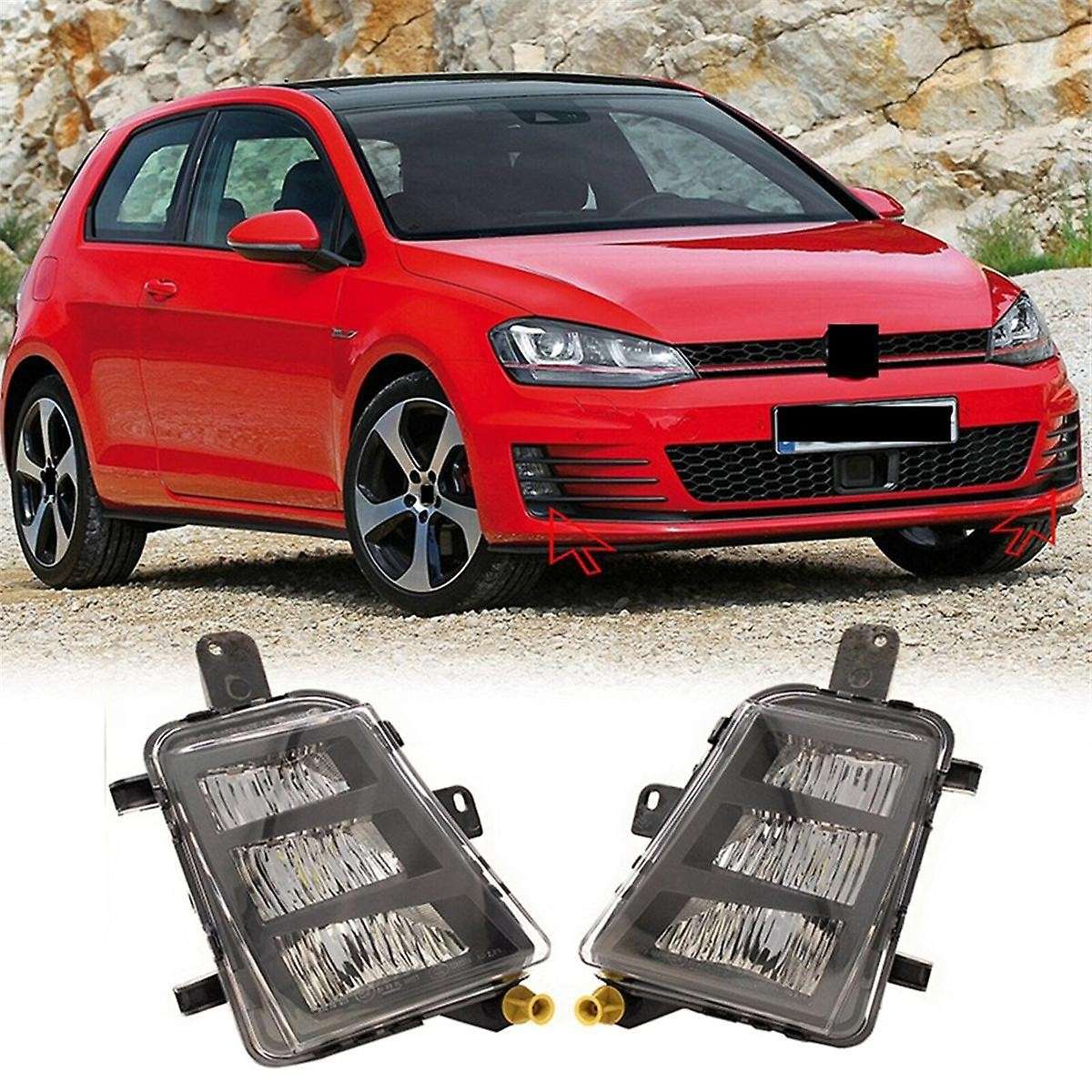 1pair for Golf 7 A7 Mk7 Gtd 2013-2017 Car Led Front Bumper Fog Light Drl Foglight Assembly 5g094170