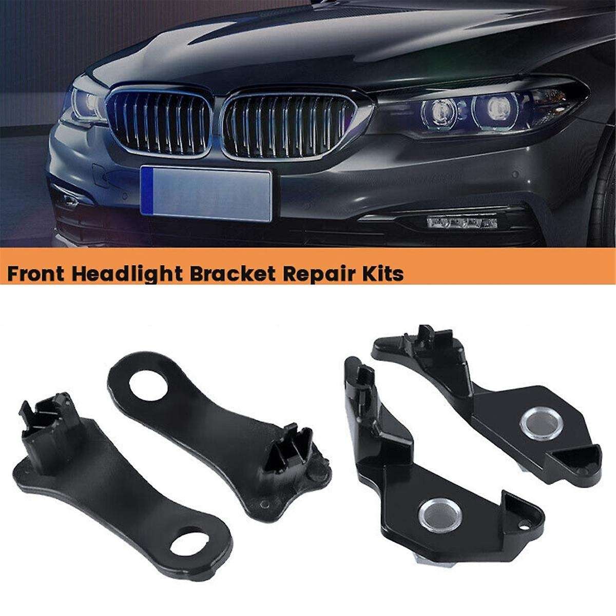 1Pair Front Headlight Bracket Repair Kits for E60 E61 525i 530xi 540i 545i 550i 2003-2010 6312694147