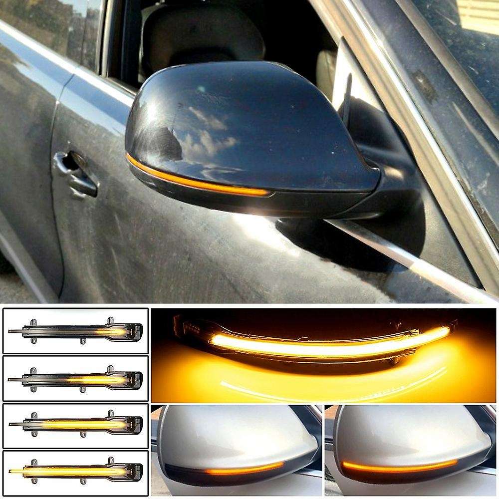 1Pair LED Dynamic Turn Signal Light Side Mirror Indicator Blinker for Q7 Q5 SQ5 8R 2010-2017