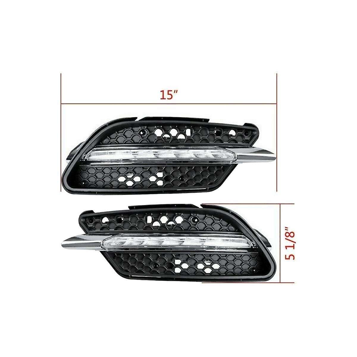 1pair Led Fog Lamp Drl Daytime Running Light for W204 C Class C300 2008-2011