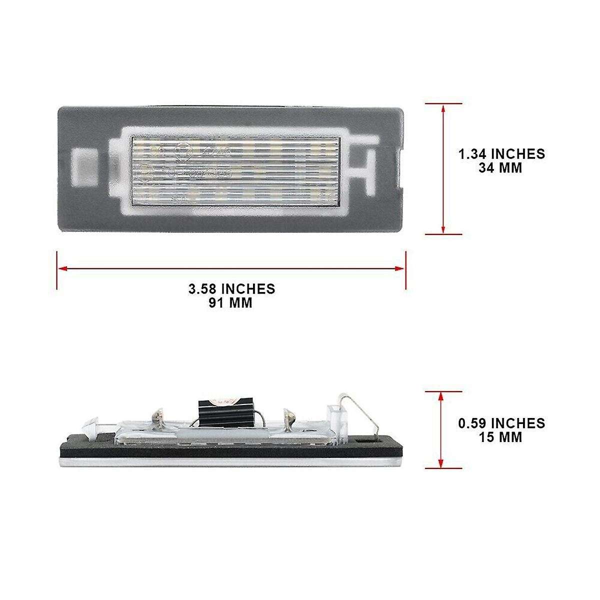 1Pair LED License Plate Lighting for Panda Mk3 169 2003-2012 Mk4 319 2011-, 71734797 , 71771501