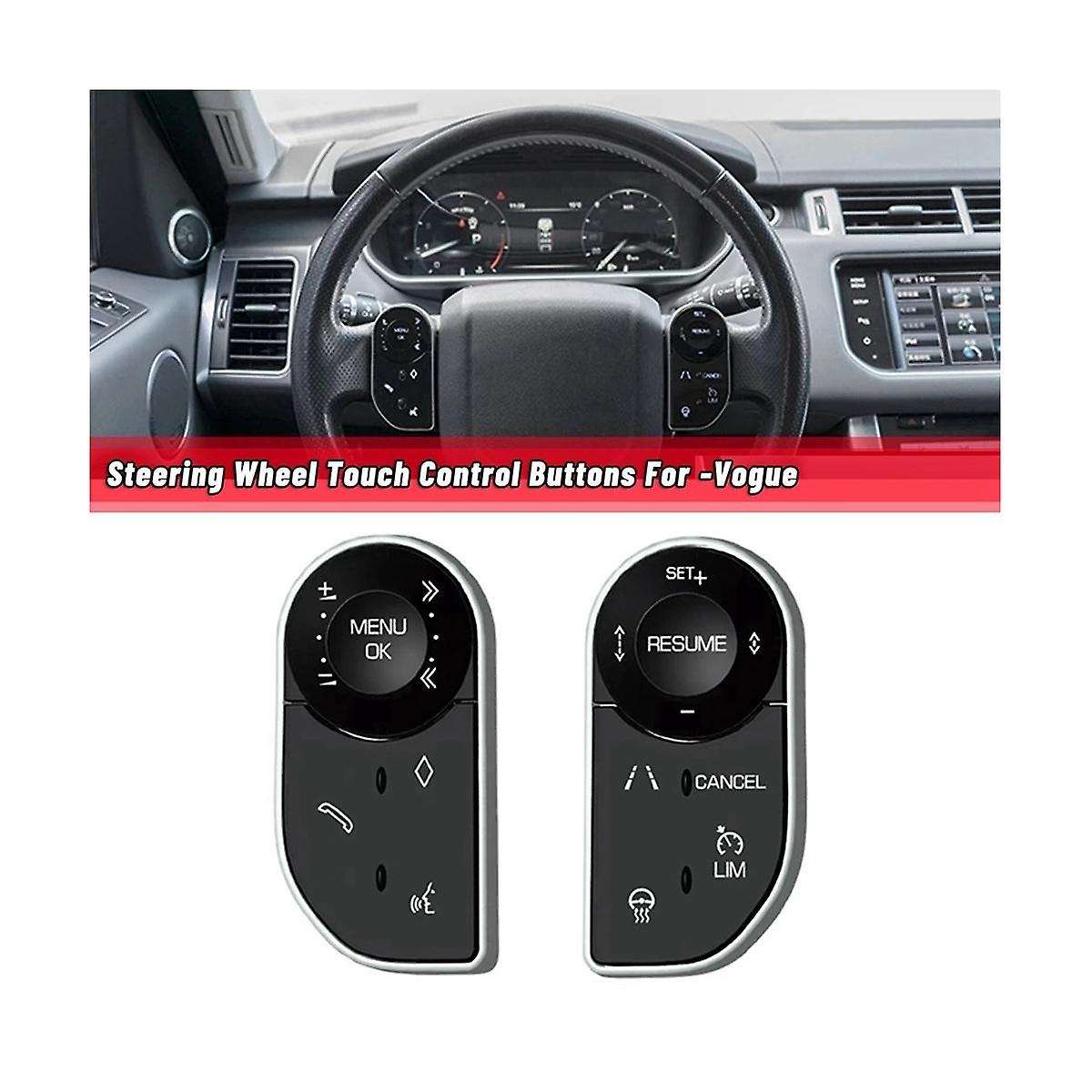 1pair Multifunction Steering Wheel Switch Touch Control Buttons for Range Sport L494 L405 5 Lr5