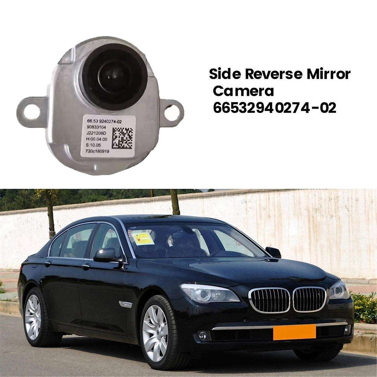 1Pair Side View Camera 66532940274-01 6653294027402 for 3/4/5/6/7/ X5 E70 X6 E71 2010-2019 Reverse
