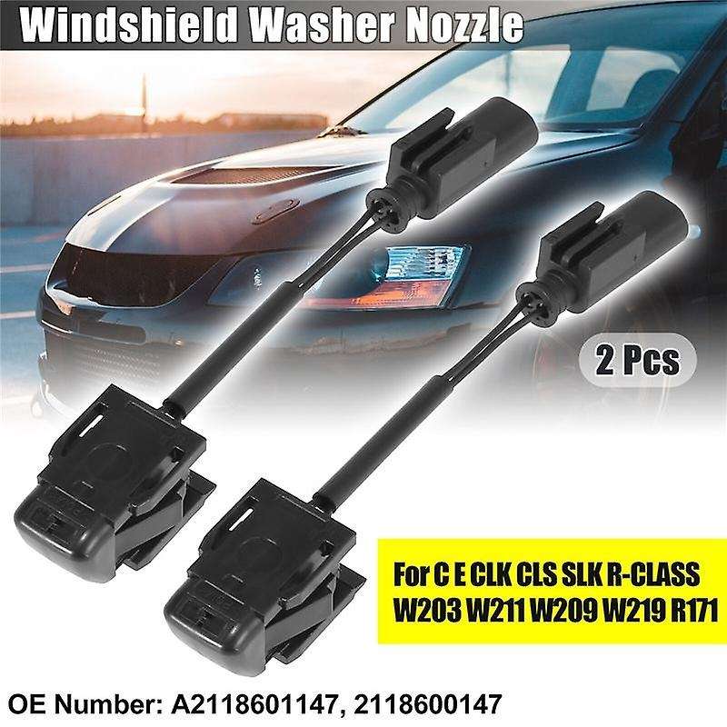 1pair Windshield Washer Sprayer Nozzle Jet A2118601147 for C E Clk R- W203 W211 W209 W219