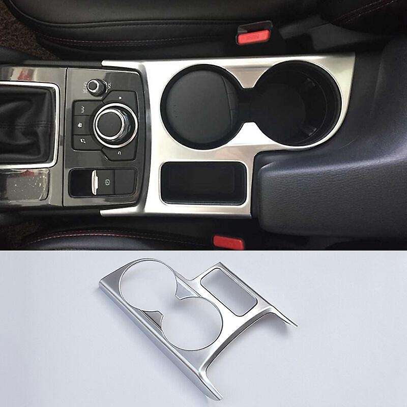 1Pc ABS Chrome Plate Car Water Cup Holder Decorate Moulding Ring Interior for -5 CX5 2015 2016