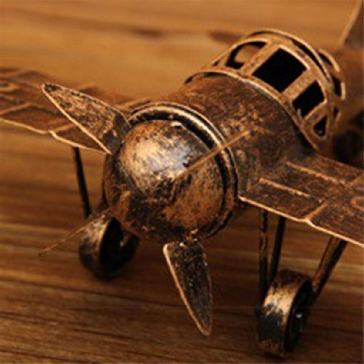 1pc Wrought Iron Airplane Model Vintage Airplane Metal Airplane Model Nativity Crafts Airplane Meta