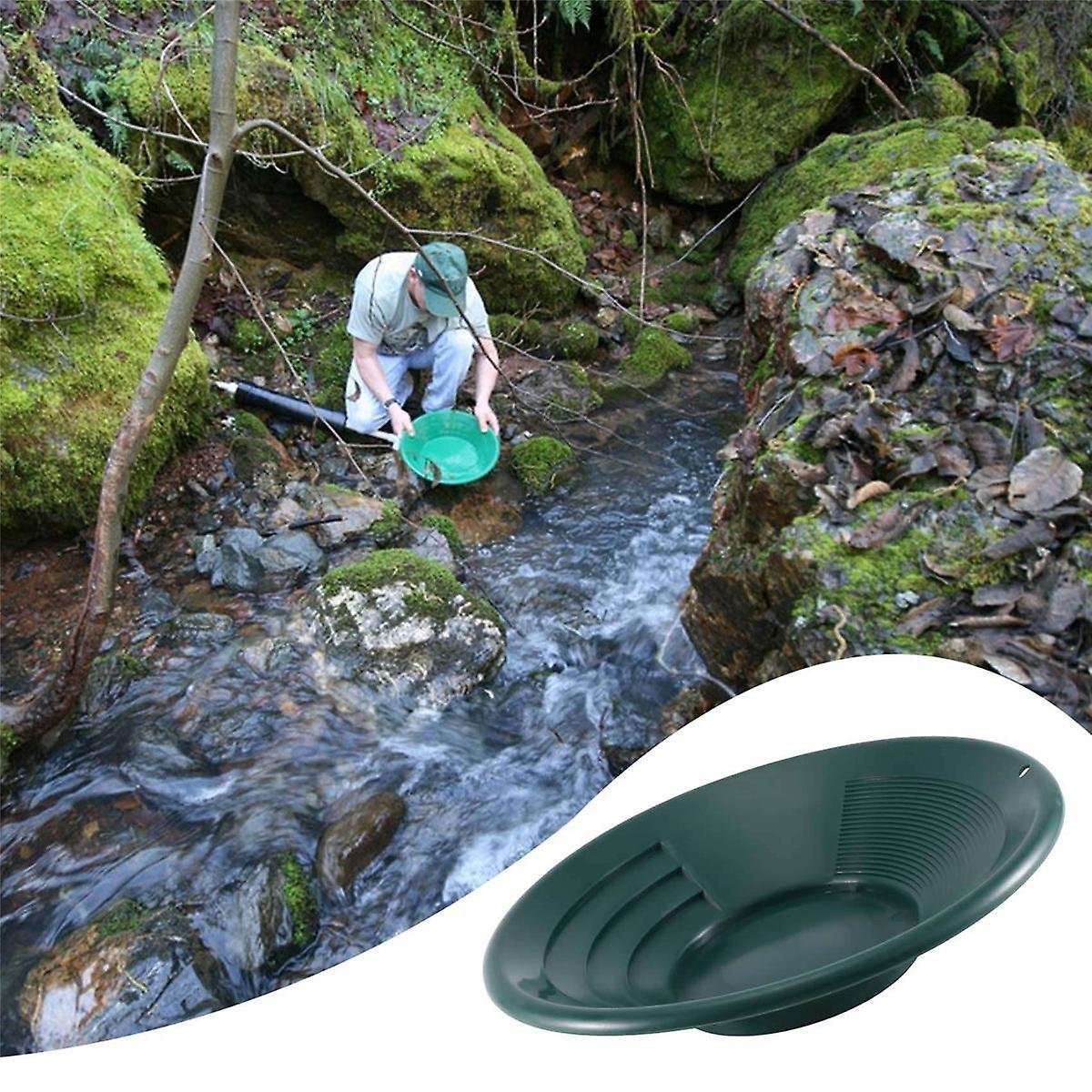 1pcs Plastic Gold Pan Basin Mining Pan Dredging Prospecting River Tool Wash Gold Panning Equipment