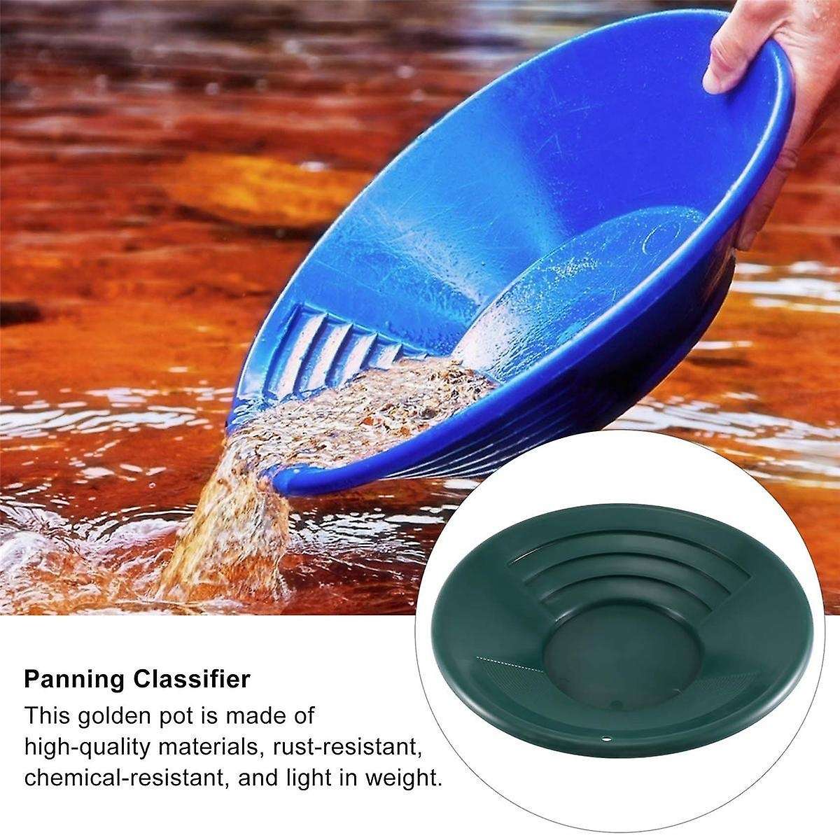 1pcs Plastic Gold Pan Basin Mining Pan Dredging Prospecting River Tool Wash Gold Panning Equipment