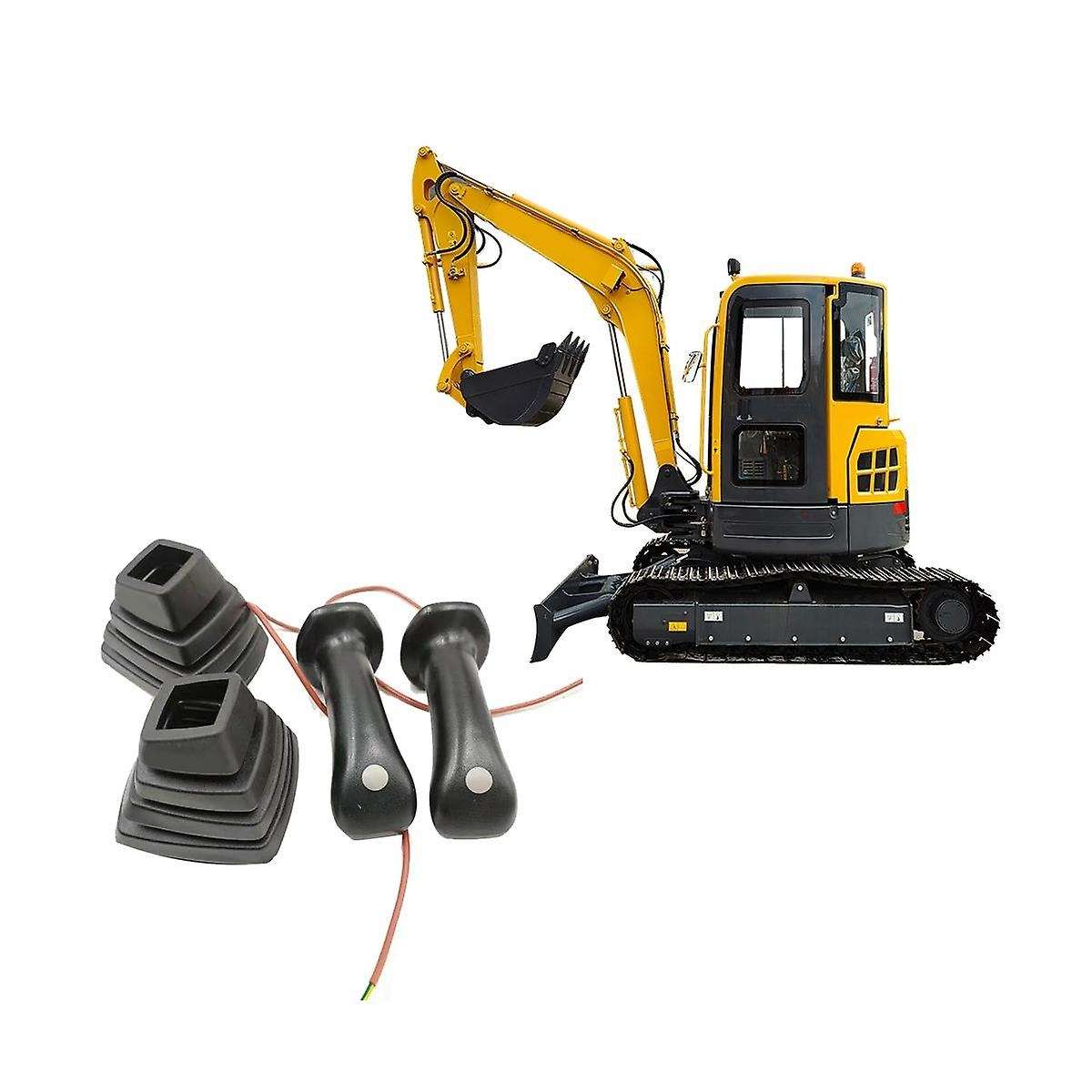 1set L+r Excavator Joystick Assy Gears Handle with Dust Cover for Rexroth Yuchai Lovol Longgong- 55