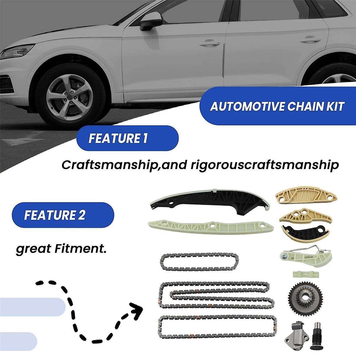 1Set Timing Chain Kit for Q5 A3 A4 A7 B7 CC EA888 Engine 06K109158AC 06K109469D