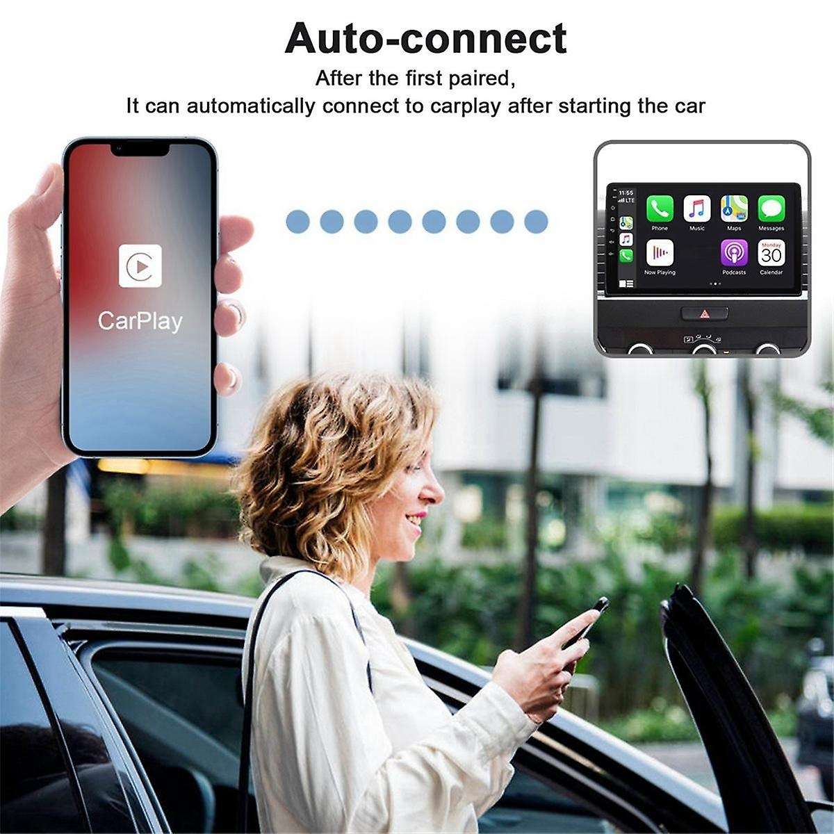 2 in 1 Wireless Carplay Auto Adapter, Fast Carplay Wireless Adapter Convert Wired to Wireless Carpla