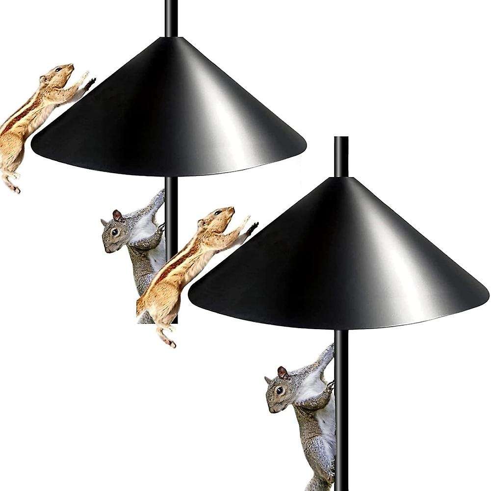 2 Pack 19 Inch Foldable Squirrel Baffle for Bird Feeder Pole, Squirrel Guards for Bird Feeders