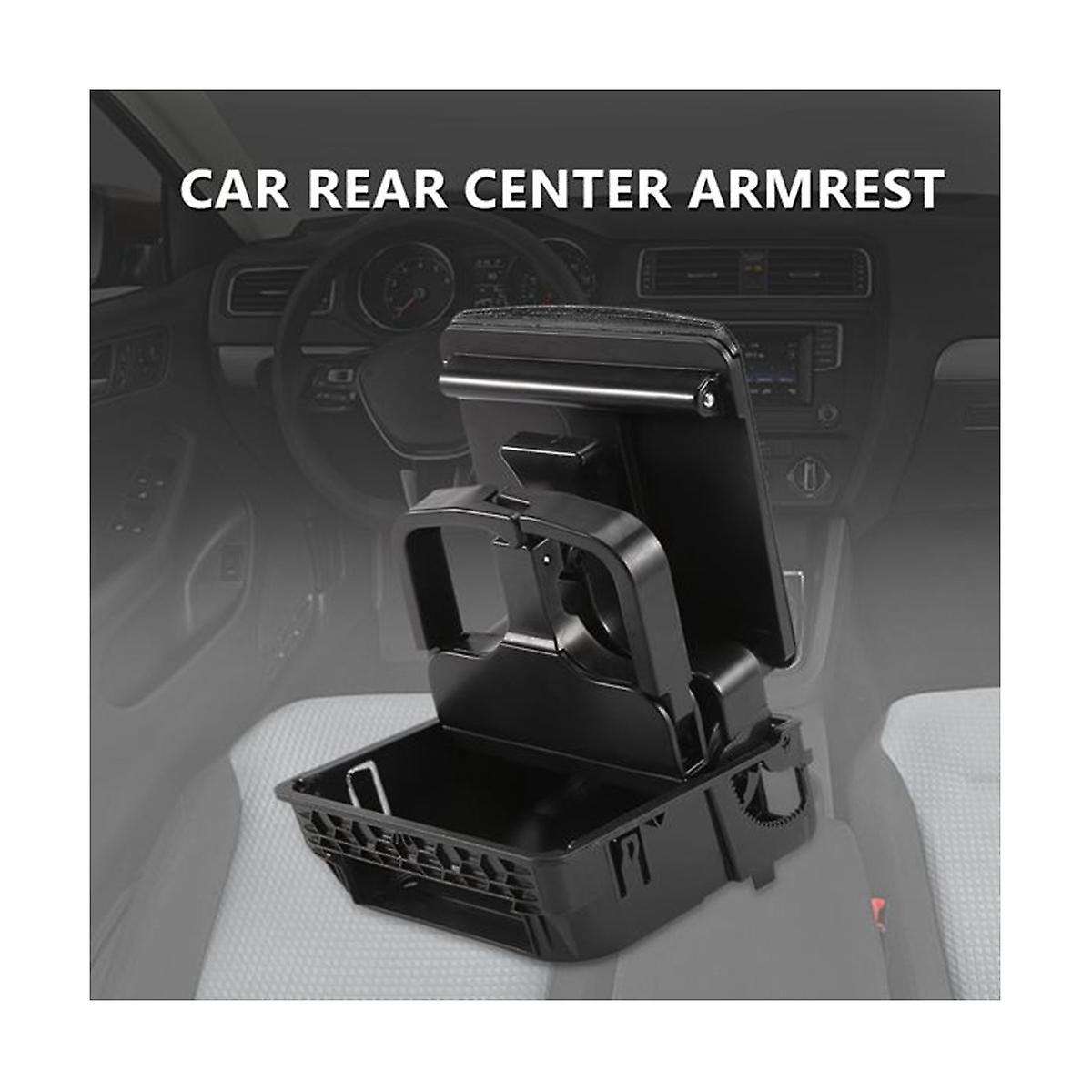 2 Pcs 2018 Black Central Armrest Rear Cup Holder for 5 Golf 5 6 Rabbit