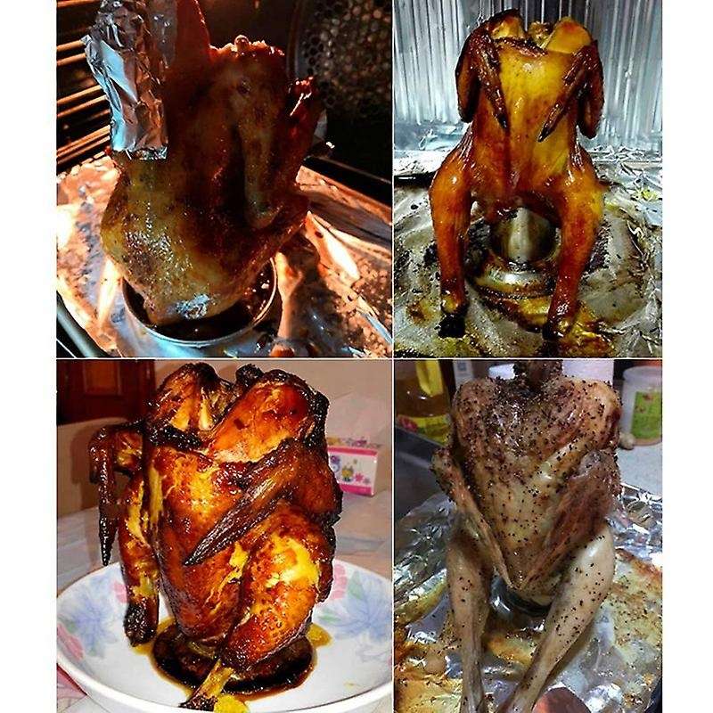 2 Pcs Beer Can Chicken Roaster Rack,Camping Barbecue Chicken Roaster Tools,Vertical Chicken Roaster