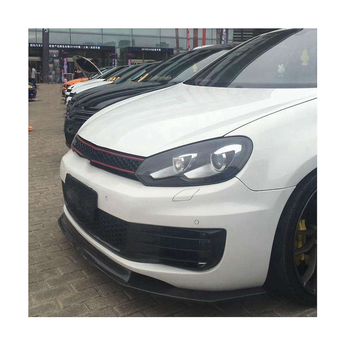 2 Pcs Front Fog Light Hoods Eyebrow Eye Wind Knife Cover Fog Light Grille for Golf 6 Mk6 Vi R R20