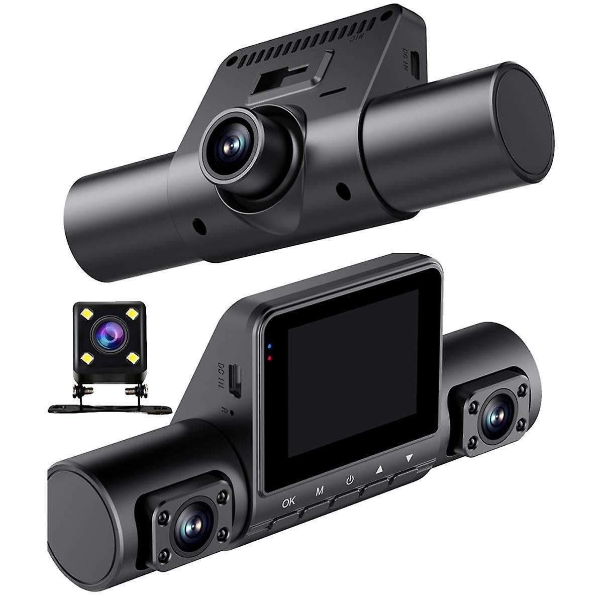 2.0-Inch Car Quad-Record HD Night Vision Tachograph Car Front and Rear Left and Right Simultaneously